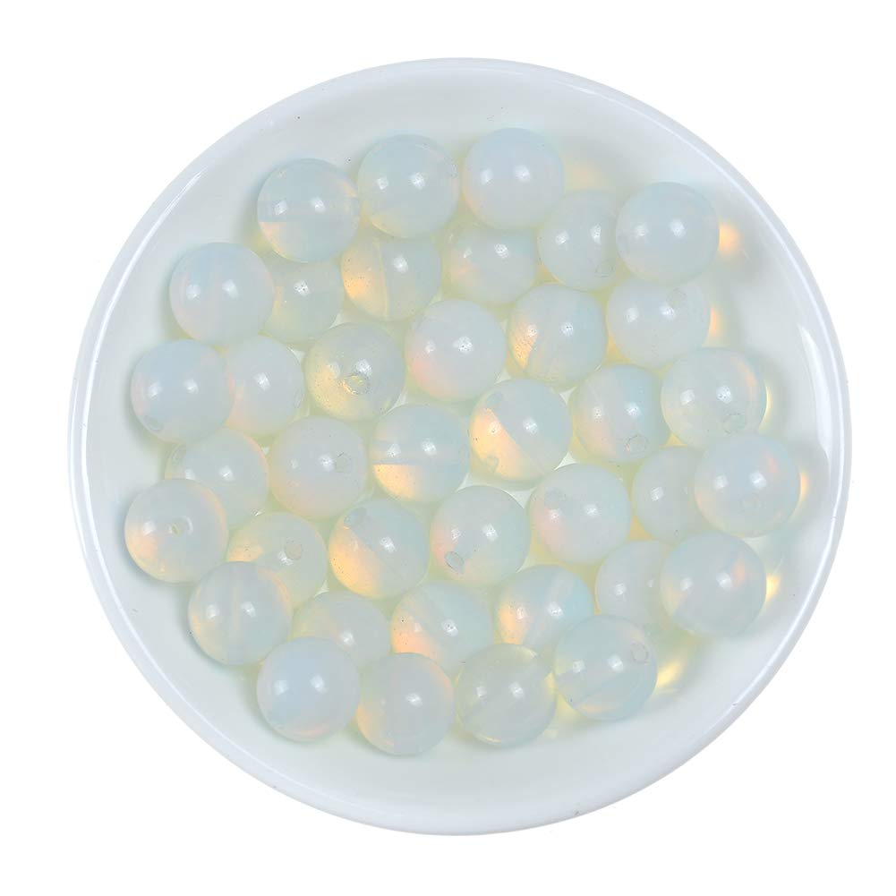 Natural Stone Beads 10mm Opal Gemstone Round Loose Beads Crystal Energy Stone Healing Power for Jewelry Making DIY,1 Strand 15"