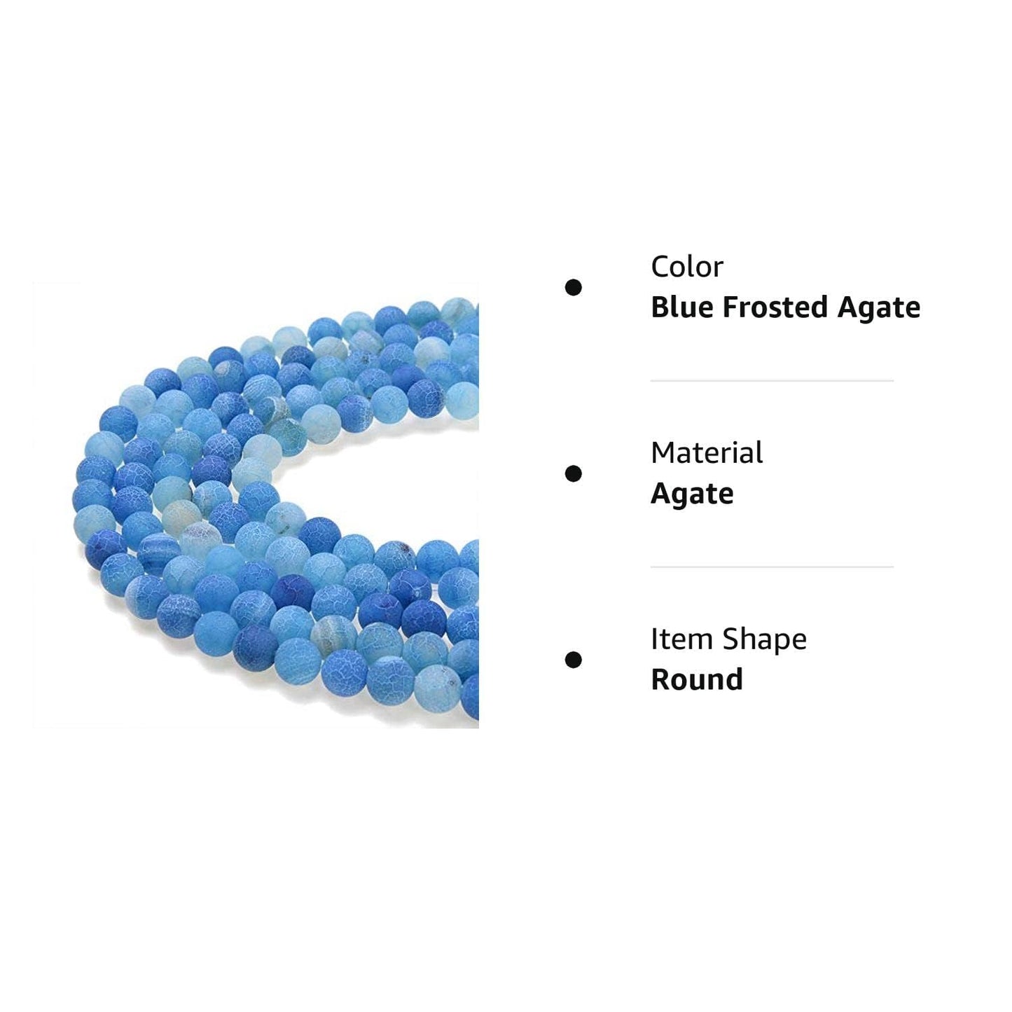 PLTbeads Natural Gemstone Loose Beads Matte Approxi 15.5 inch DIY Bracelet Necklace for Jewelry Making (10mm, B07JFMWHGV)