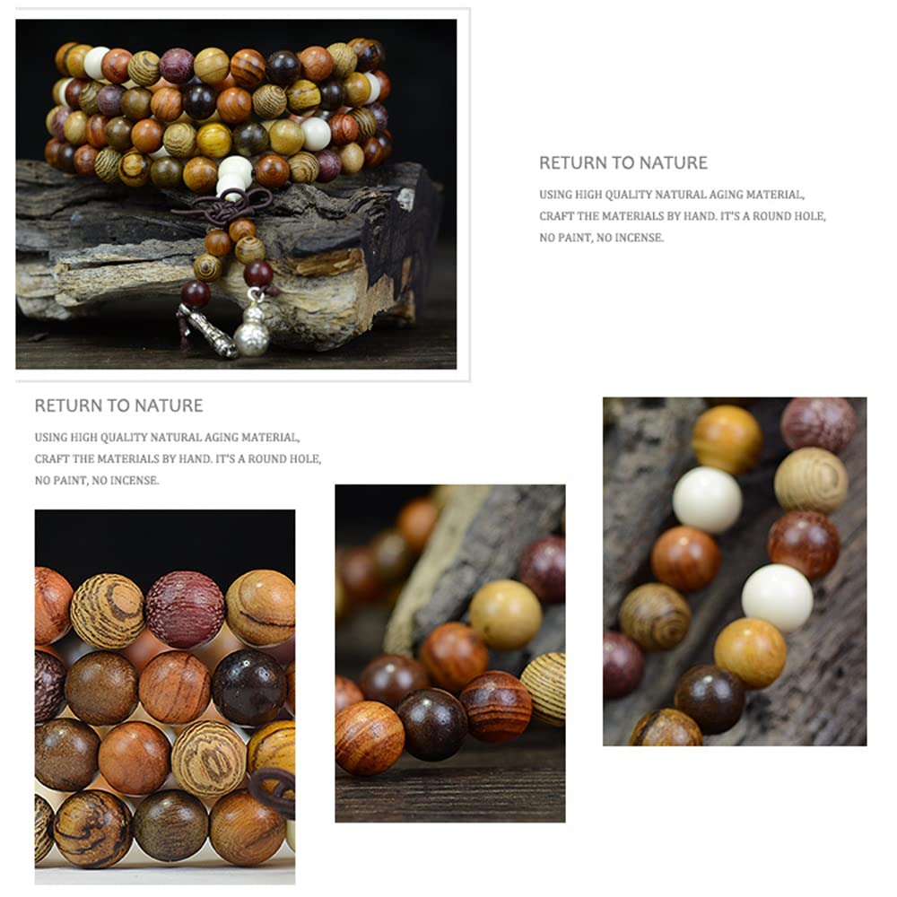 CarpenterC 500pcs 10mm Gorgeous Natural Round Polished Rosewood Loose Beads for Jewelry Making DIY Handmade Crafts