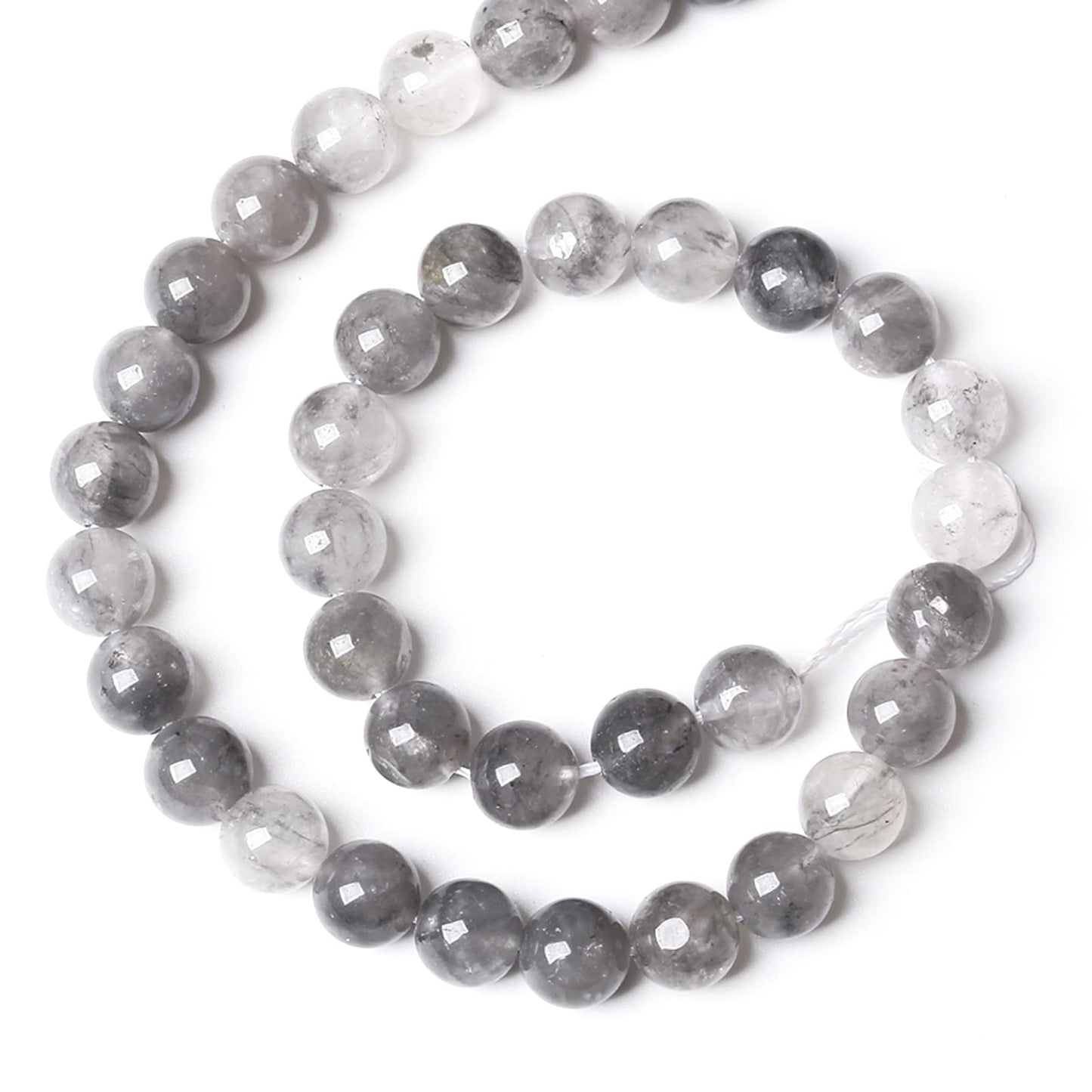 4MM 86PCS Natural Stone Cloudy Quartz Crystal Beads for Jewelry Making DIY Bracelet 1 Strand