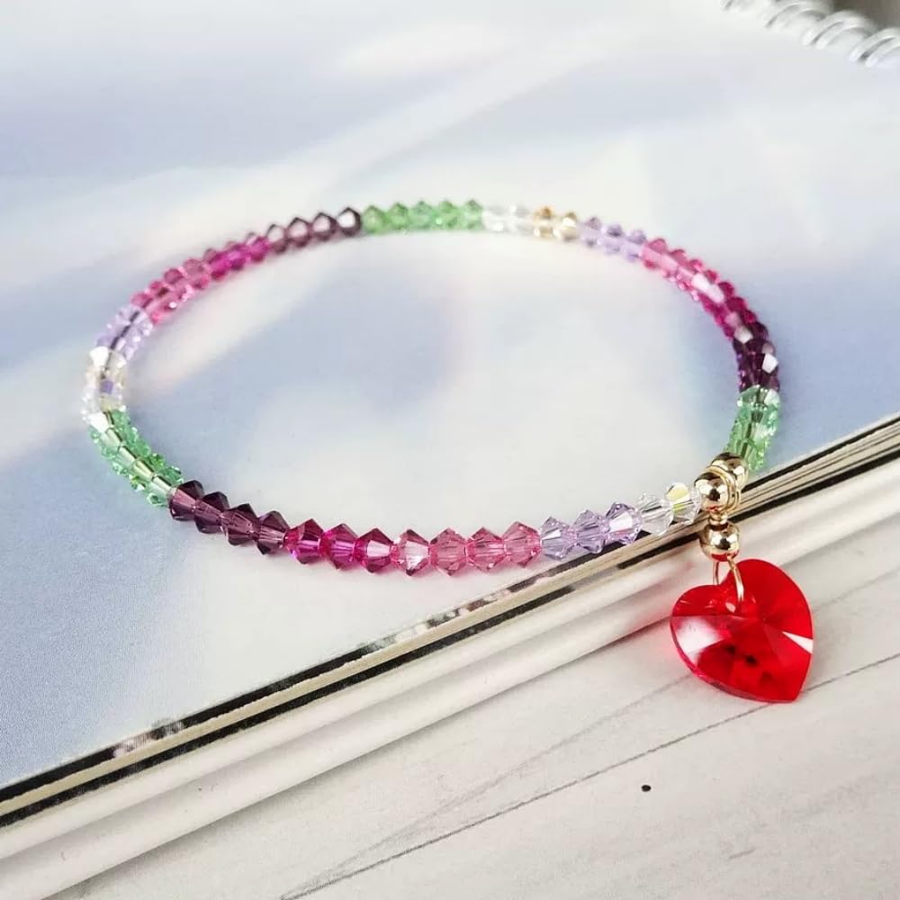 Pinhoollgo 600pcs 3mm Bicone Crystal Glass Beads Faceted Bicone Crystal Beads Bulk Glass Spacer Beads for Bracelets Necklace Pendants Earrings DIY Jewelry Craft Making(Rainbow)