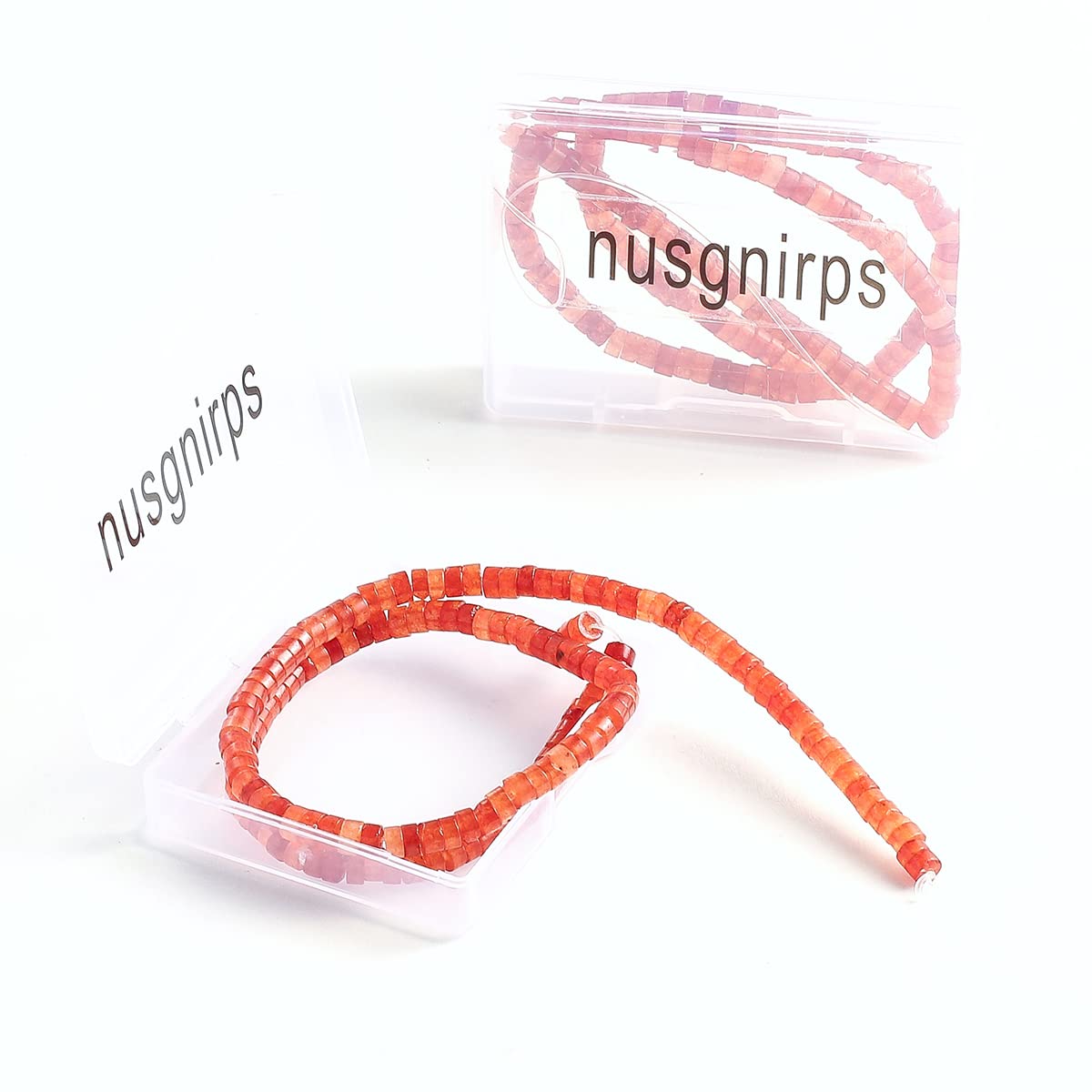 Natural Red Agate Stone Spacer Beads 4x2mm 38cm/str Flat Round Loose Semi Gemstone Caps for Making Bracelets Necklace