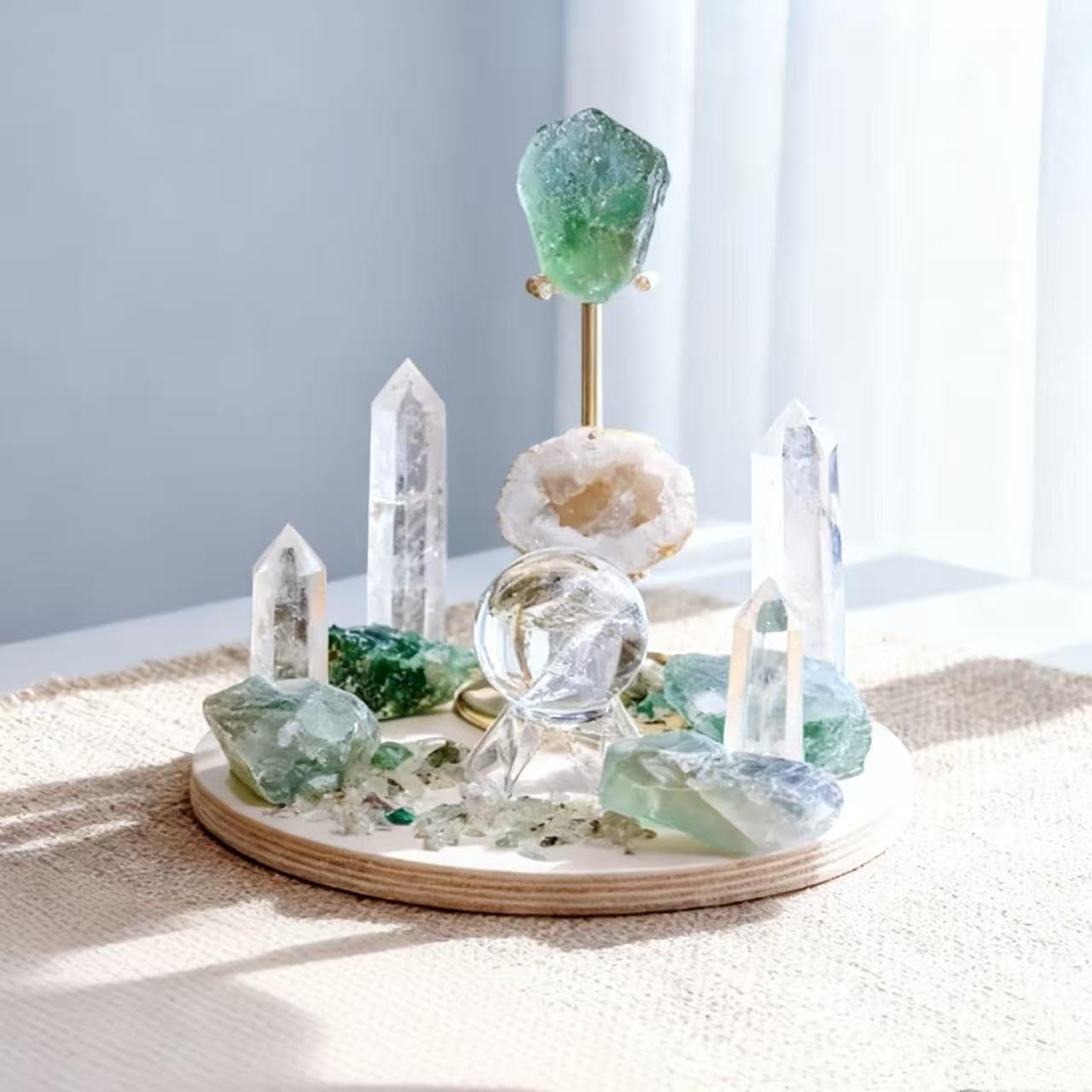 Sulanvi Bulk Raw Crystals - Beginner DIY Healing Crystal Set, 0.6-1.2” Natural Unpolished Gemstones for Terrarium, Meditation, Tarot, Grids, Aroma Stone, 0.45lb