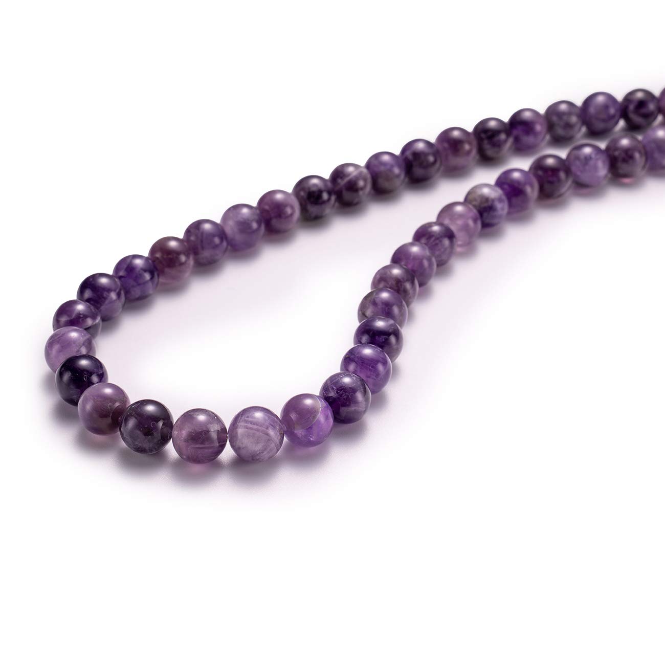 BEADIA Natural Amethyst Crystal Stone Round Loose Semi Gemstone Beads for Jewelry Making 10MM 38PCS