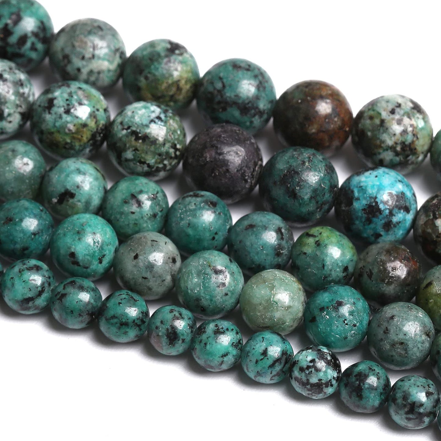 8MM 45PCS Natural Stone African Turquoise Loose Beads for Jewelry Making DIY Bracelet