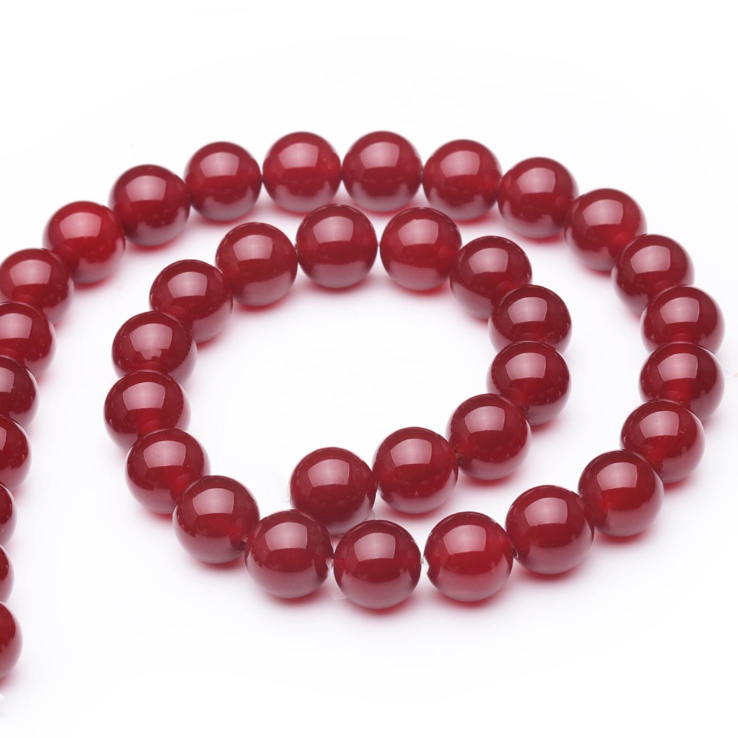 Youngbling Natural Gemstone Beads for Jewelry Making,6mm Carnelian Polished Round Smooth Stone Beads for Bracelet Necklace 15 Inch(Carnelian,6mm)