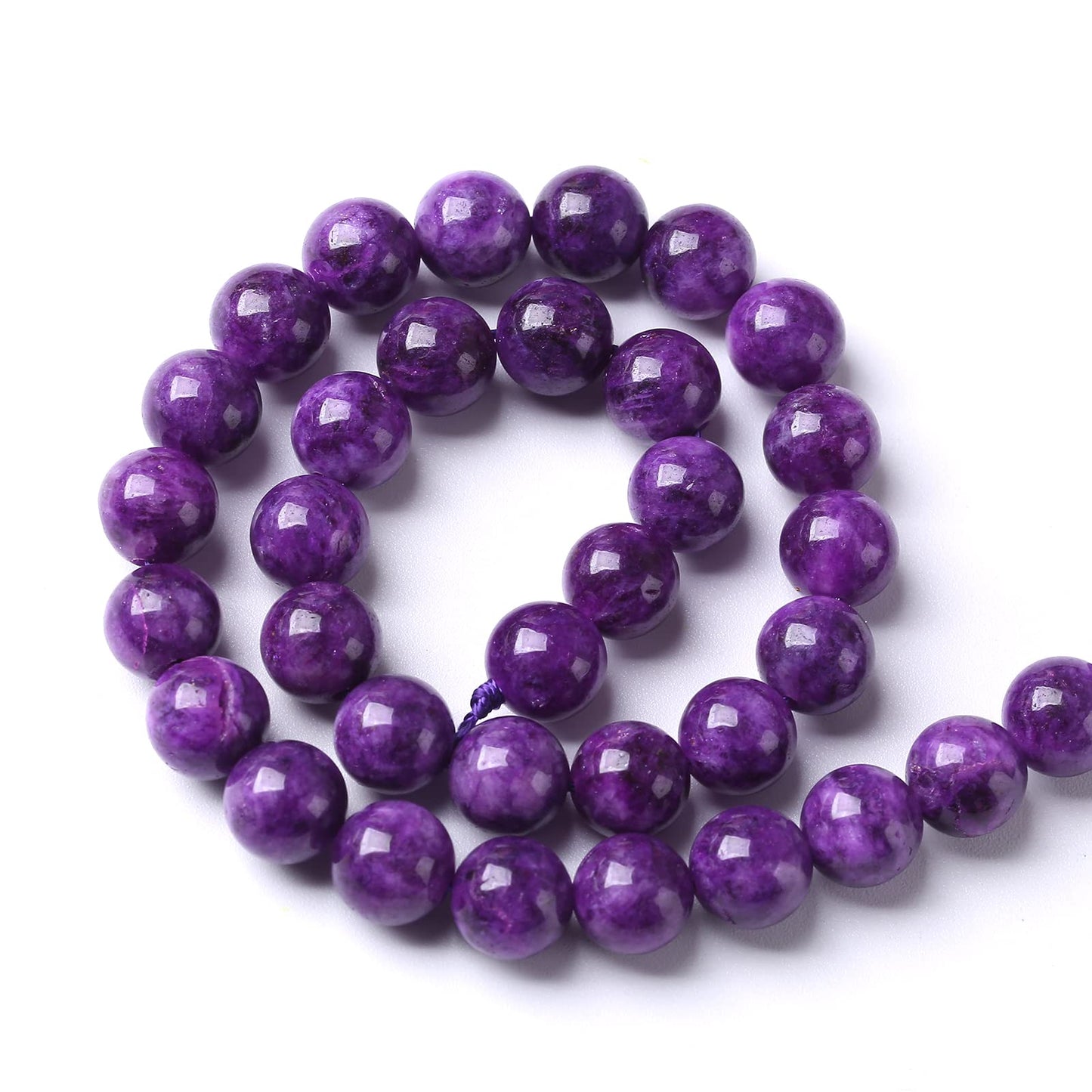 10MM 36PCS Natural Purple Charoite Jade Quartz Crystal Beads for Jewelry Making DIY Bracelet 1 Strand
