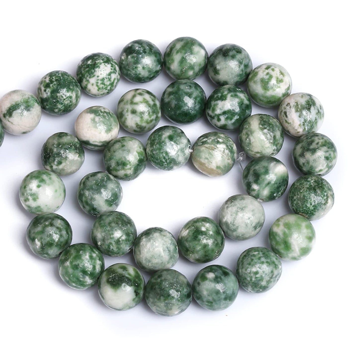 6MM 60PCS Natural Stone Verdant Jasper Loose Beads for Jewelry Making DIY Bracelet