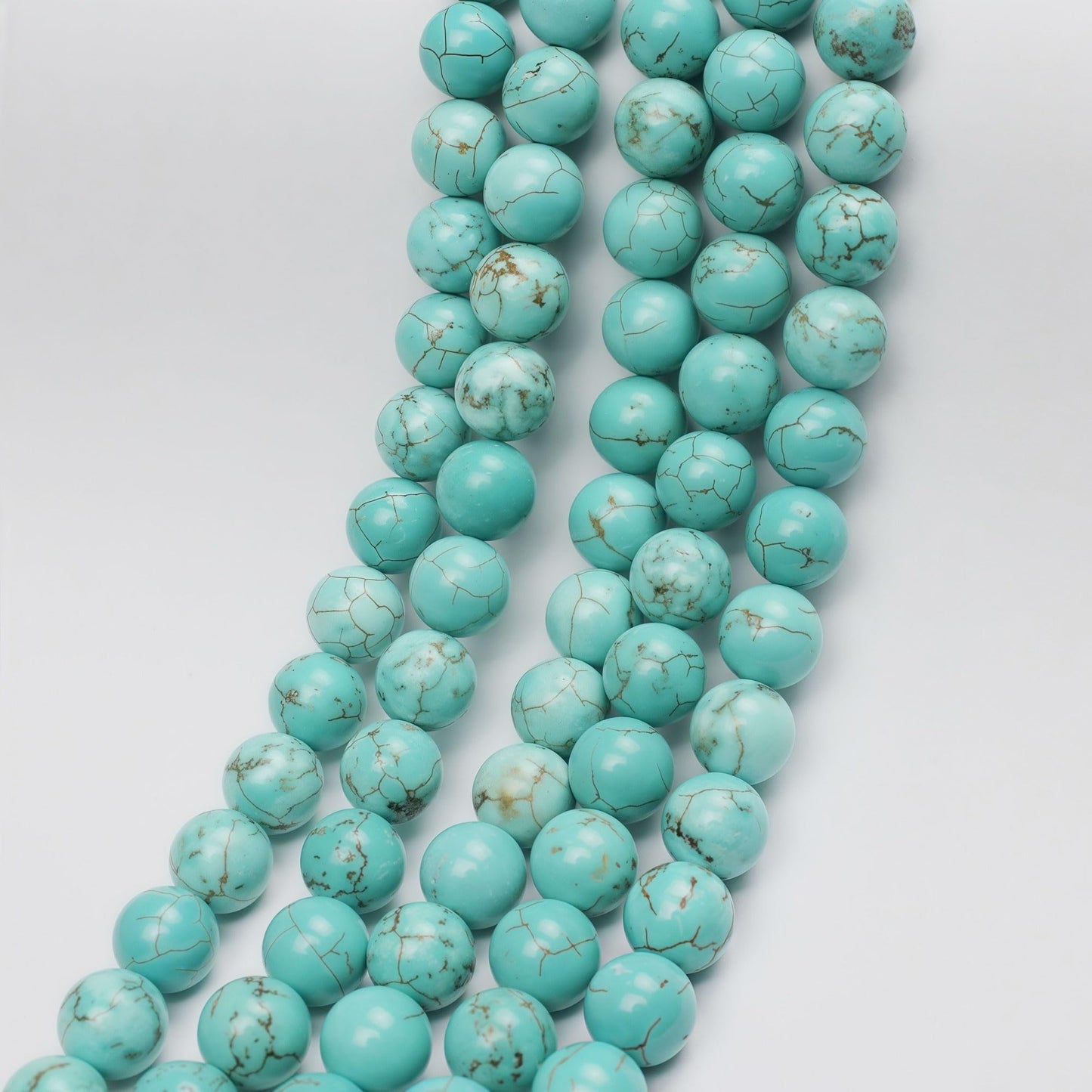 MJDCB Best Sellers Stone Beads Turquoise Round Loose Beads for Jewelry Making DIY Bracelet Necklace (4mm)