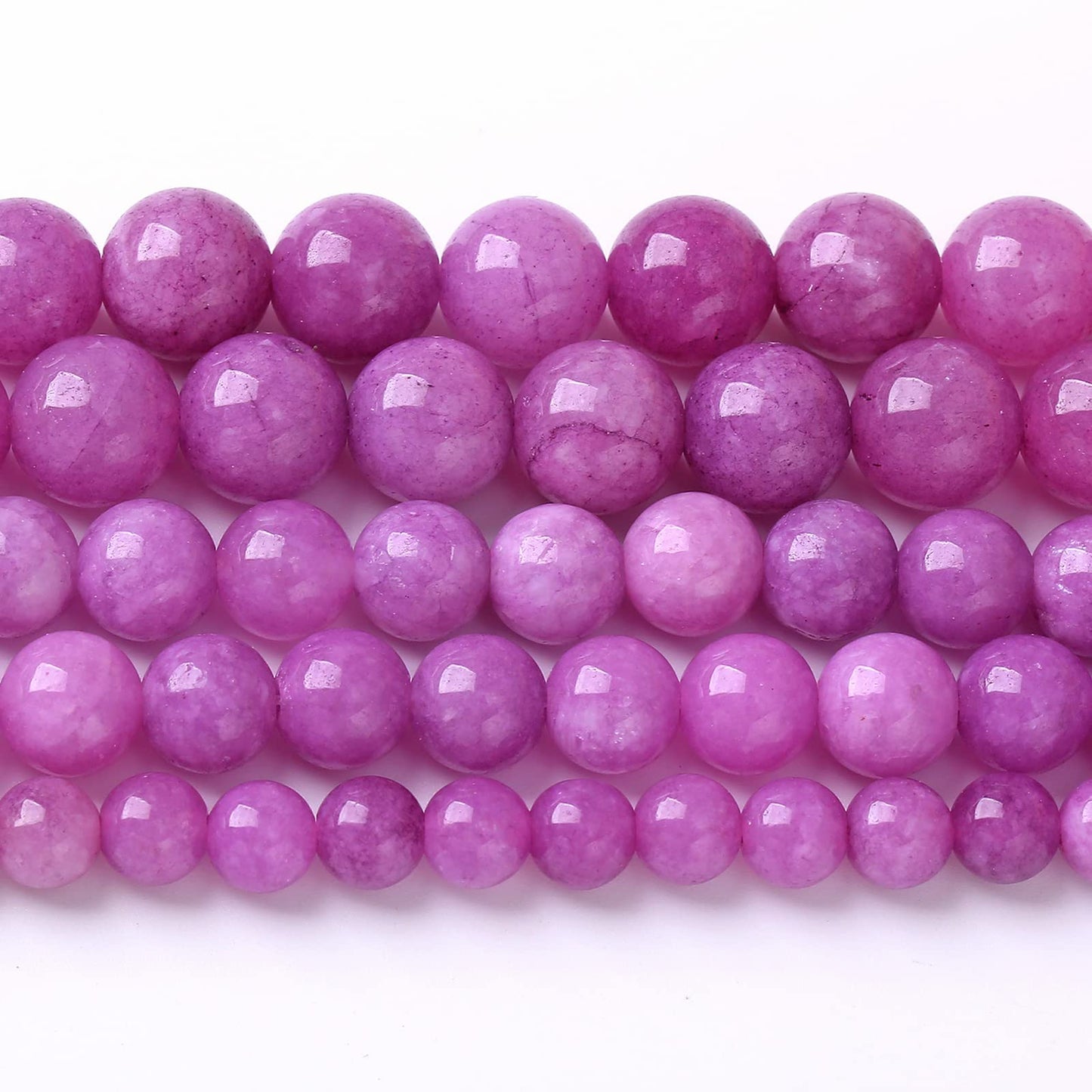 10MM 38PCS Purple Lepidolite Mica Stone Loose Beads for Jewelry Making DIY Bracelet Necklace