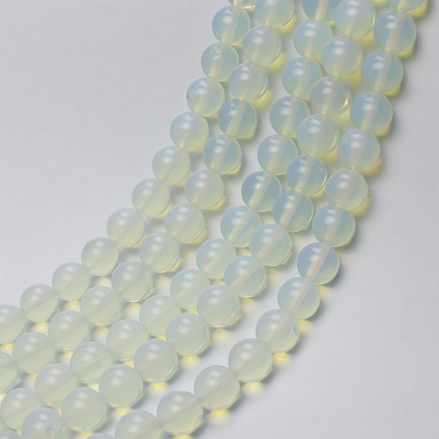 MJDCB Synthetic Opal Round Crystal Energy Stone Beads Healing Power for Jewelry Making (12mm)