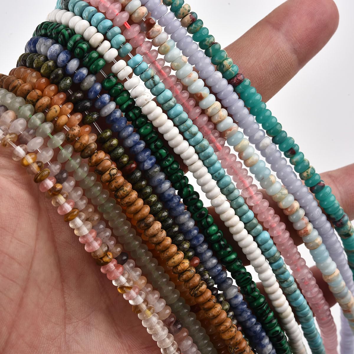 165pcs 4x2mm Natural Red Aventurine Disk Rondelle Spacer Stone Semi Precious Gemstone Loose Beads for Jewelry Making 15 Inch