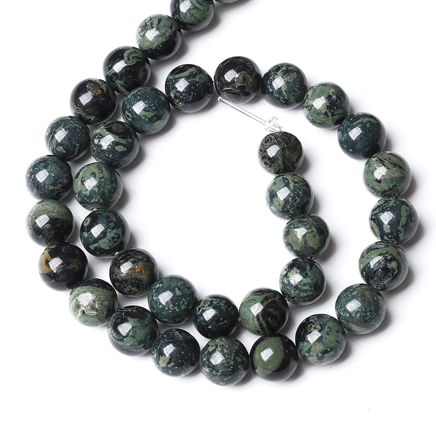 6MM 57PCS Natural Stone Kambaba Jasper Loose Beads for Jewelry Making DIY Bracelet Necklace
