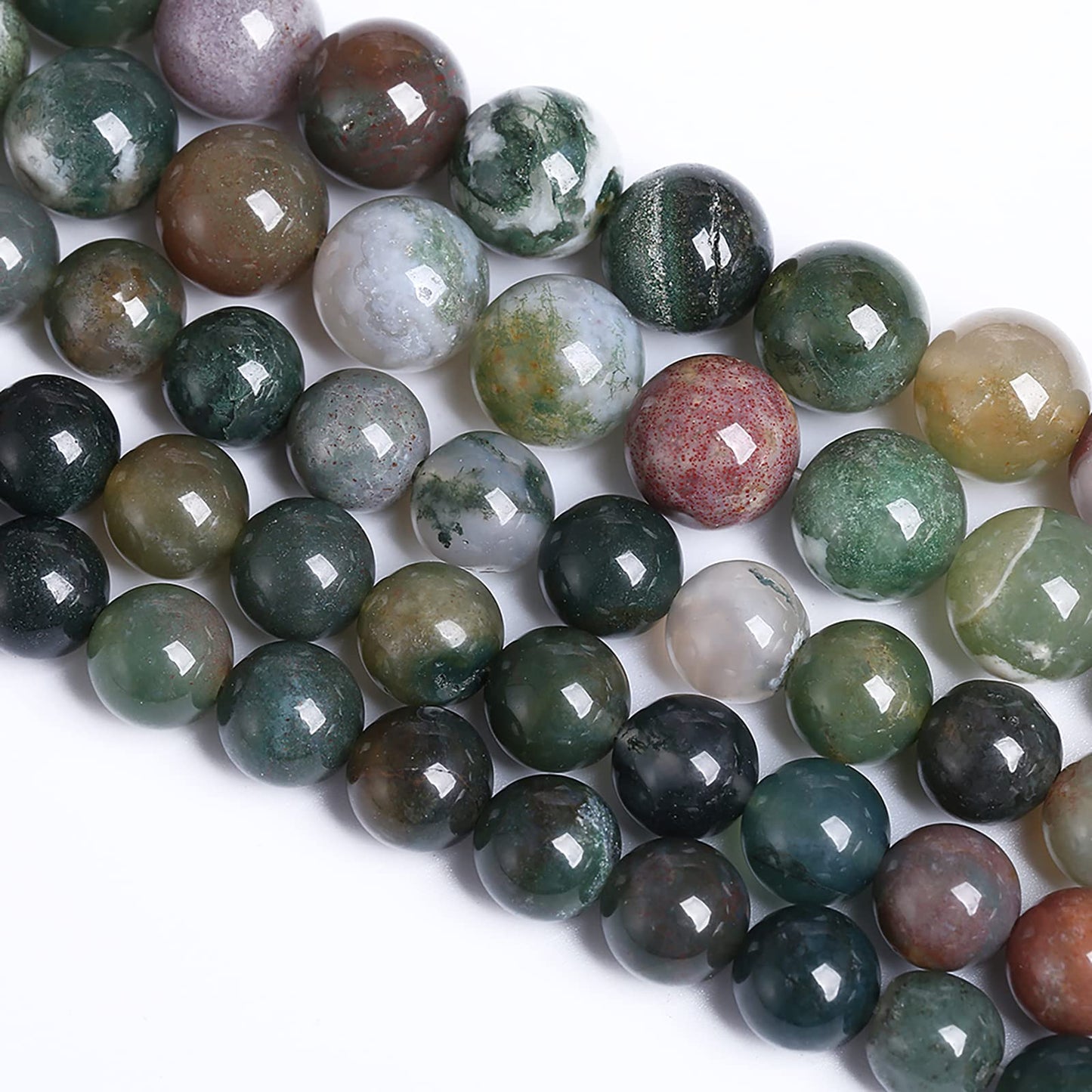 6MM 60PCS Natural Stone India Agate Loose Beads for Jewelry Making DIY Bracelet