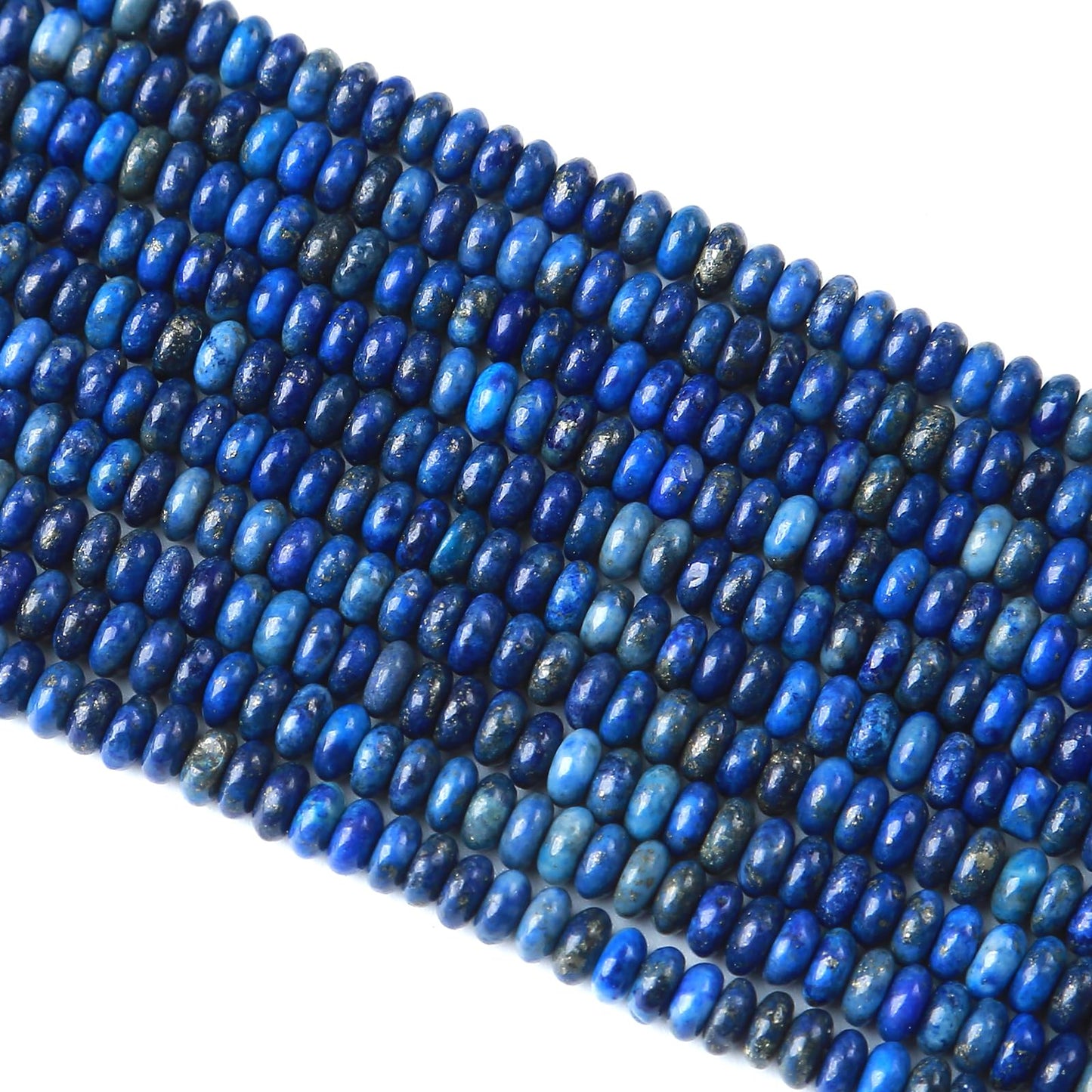 2x4MM 150PCS Lapis Lazuli Tube Rondelle Abacus Disk Spacer Loose Beads for Jewelry Making