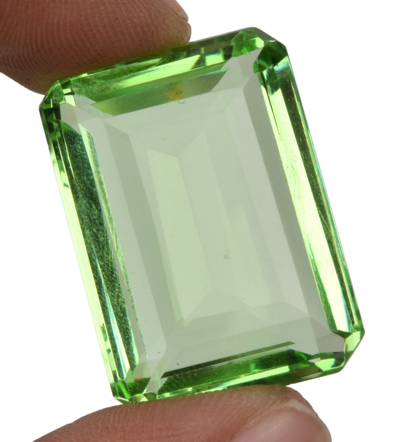 GEMHUB 200 Ct Green Amethyst Gemstones Lot 4 Pieces Emerald Cut Natural Loose Stones for Jewelry Making