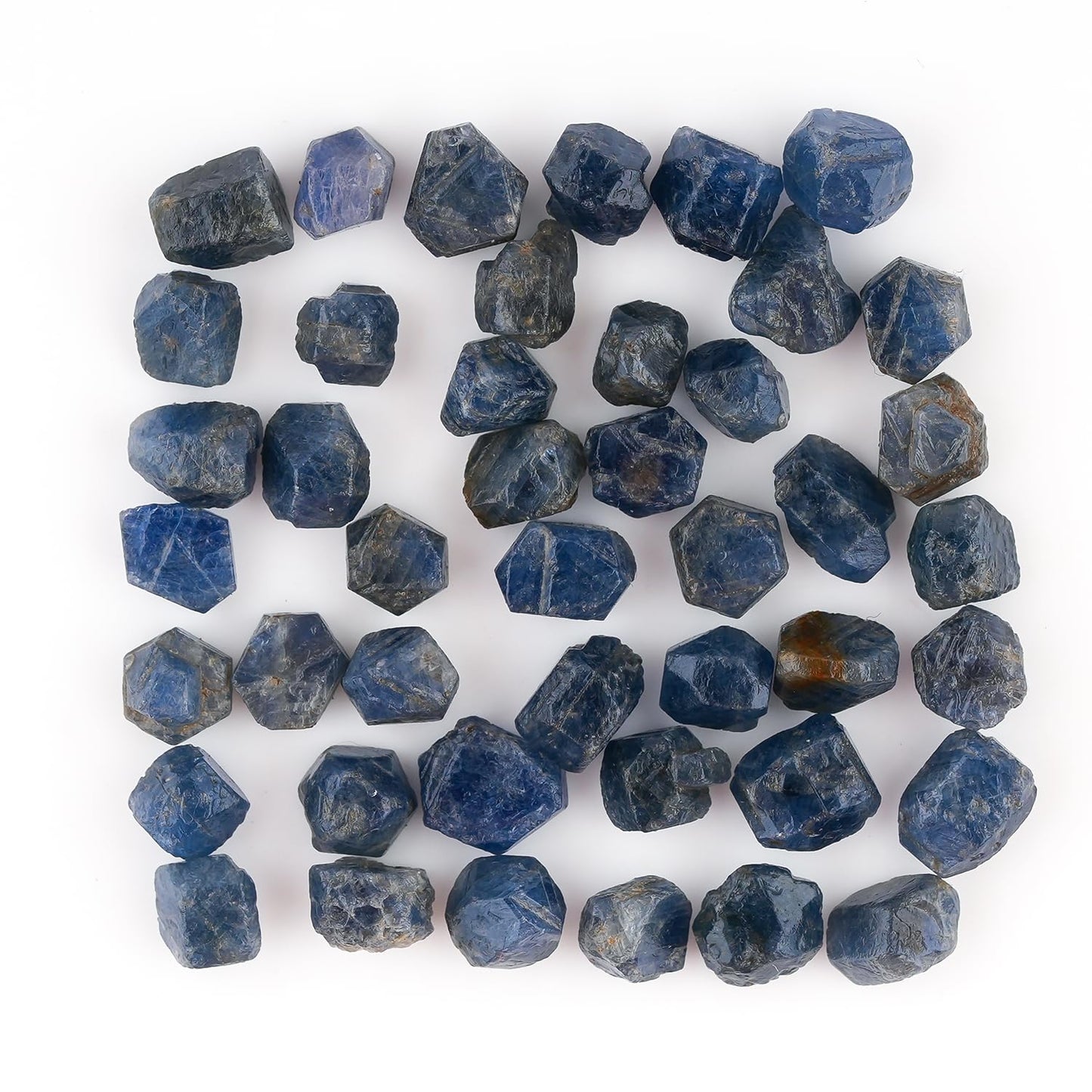 ColouredRocks 100 carats Blue Sapphire Crystals, Raw Stones, Rough Gemstones, Jewelry Making Supply, Cabbing, Polishing, Cutting, DIY, Crafts (40+pcs) (5-8mm)