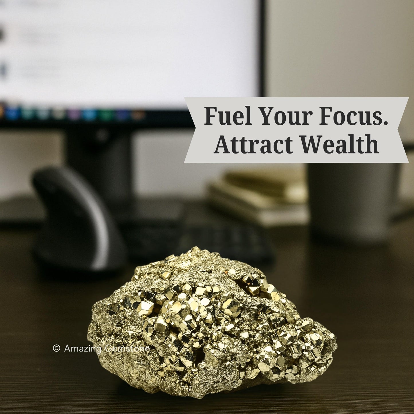 Amazing Gemstone Large Pyrite Crystal Stone Cluster Samples - High Energy Natural Iron Pyrite Stone Pirita Piedra Original with Healing Properties