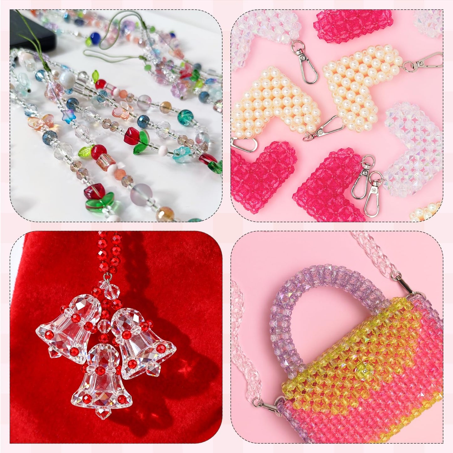 MECCANIXITY 400pcs Czech Faceted Bicone Beads 8mm Glass Spacer Bead Bulk for Jewelry Making & DIY Craft, Black