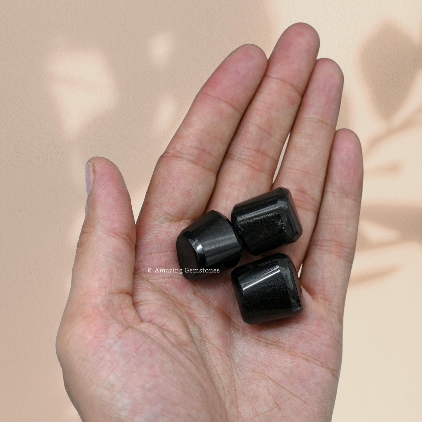 Amazing Gemstone Black Tourmaline Crystals and Healing Stones Tumbled - 1 oz, Healing Stones for Energy Balance, Stress Relief - Premium Polished Gems Rocks for Meditation and Wellness