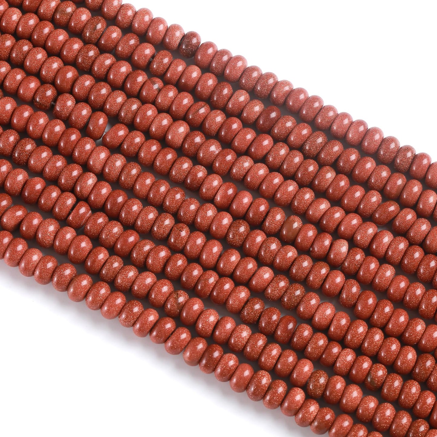 5x8MM 72PCS Gold Sandstone Tube Cylinder Rondelle Abacus Disk Spacer Loose Beads for Jewelry Making