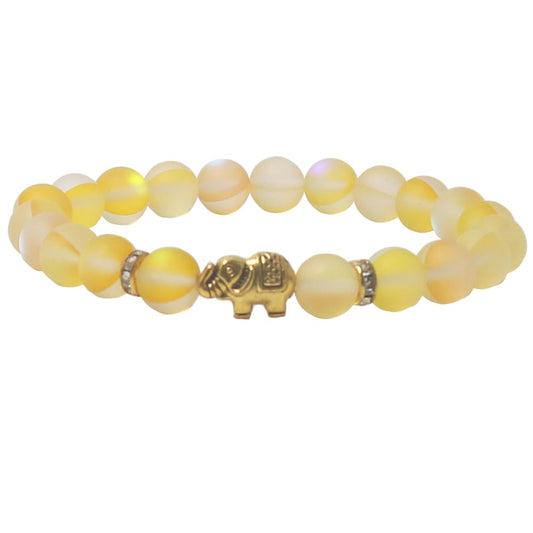 KSQS Elephant Yoga Healing Bracelet for Women, 8mm Natural Stone Chakra Bracelet Stress Relief Aromatherapy Essential Oil Diffuser Bracelet(#50)