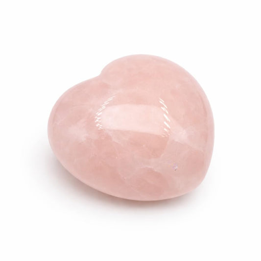 Rose Quartz Heart Worry Stone Healing Crystal, 1.57 Inch Polished Palm Stone for Meditation, Calm & Anxiety Relief