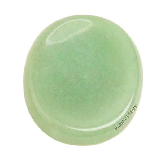 Green Aventurine - Rubbing Natural Thumb Worry Stone - Hold in Your Hand for Relaxation or Anxiety Relief - Enhance Meditation, Aid in Healing the Mind, Body and Spirit