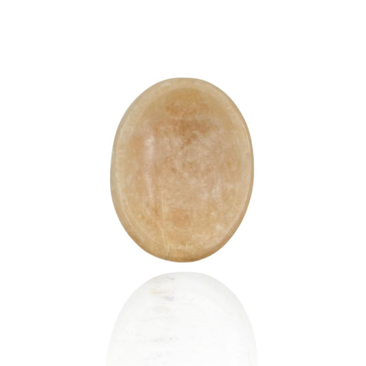 Cream MoonstoneThumb Worry Stones Metaphysical Gemstone Crystal Healing Reiki Men Women Gift FENG Shui Positive Energy Love Wellness Palm Stones Wicca Powerful