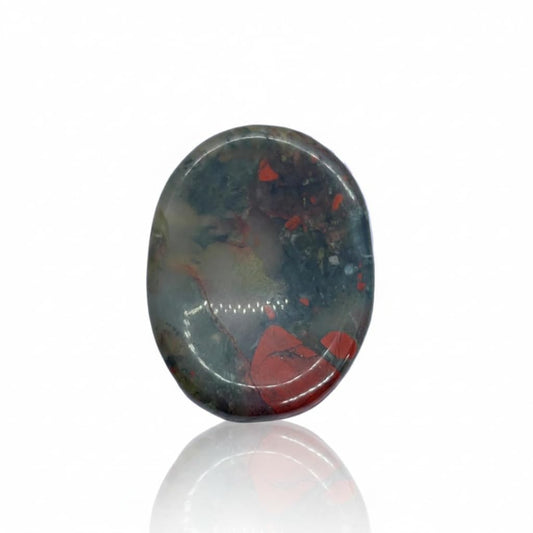 African Bloodstone Thumb Worry Stones Metaphysical Gemstone Crystal Healing Reiki Men Women Gift Feng Shui Positive Energy Love Wellness Palm Stones Wicca Powerful