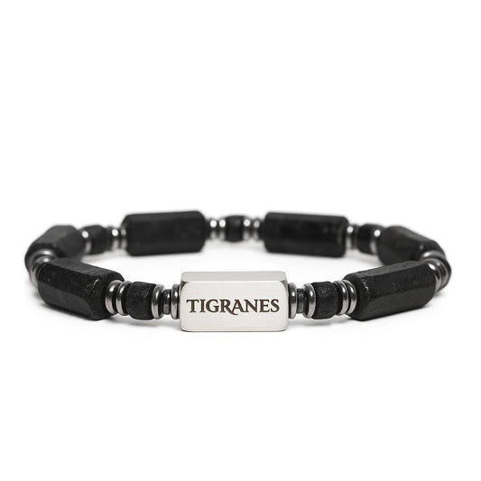 Black Tourmaline Bracelet – Handmade Gemstone Beads – Protection and Grounding Energy – Tigranes Jewelry (Black Tourmaline)