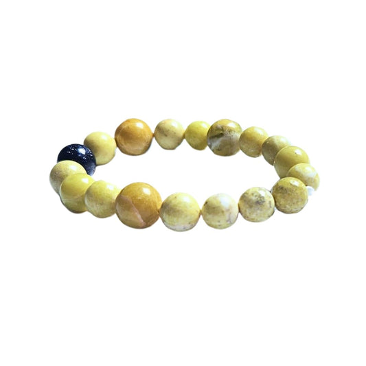 Handmade Jewelry: Crystal Bracelets for Women with Natural Gemstones - Boho Gifts by IMEL Studio (Indigo & Lime Beauty Jade bracelet for balance and stability)