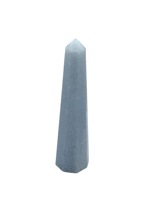 Blue Calcite 3 Inch Gemstones Obelisk Tower Jumbo Facet Aura Rock Crystal Natural Polished Earth Wand Spirit