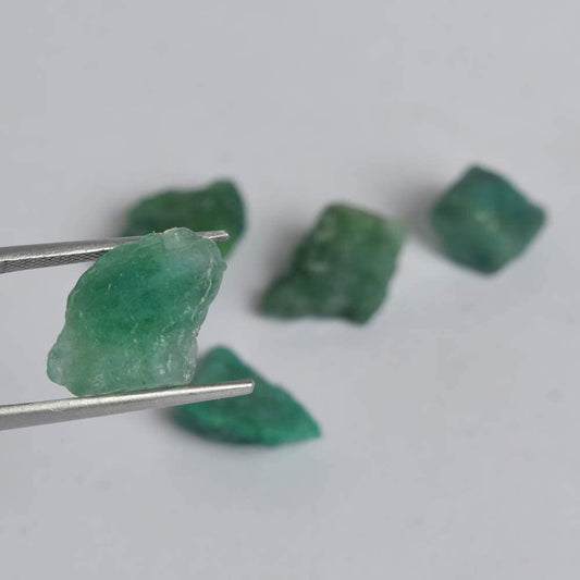 GEMHUB Natural Green Emerald 41.00 Ct Lot of 5 Pcs Rough Emerald Loose Gemstone For Jewelry Making