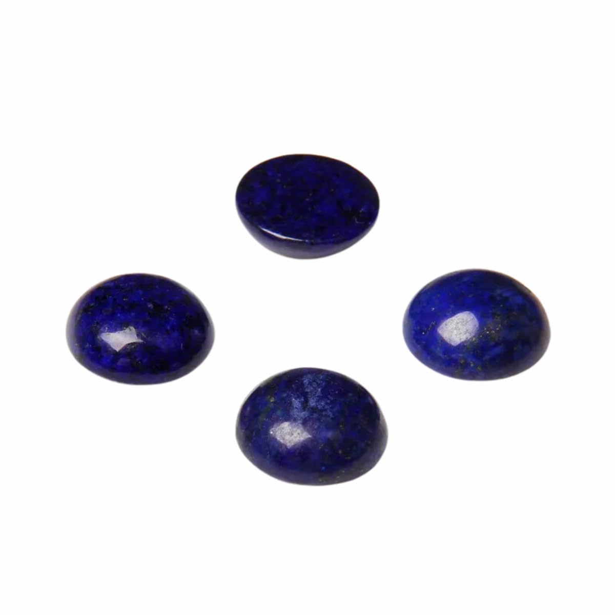 2TTFishoo 20pcs 4mm Natural Stone No Hole Lapis Lazuli Semicircle Smooth Cabochons Beads Healing Chakra Crystal Stone Bead for Jewelry Making Rings Earrings Necklace Bracelet DIY Crafts