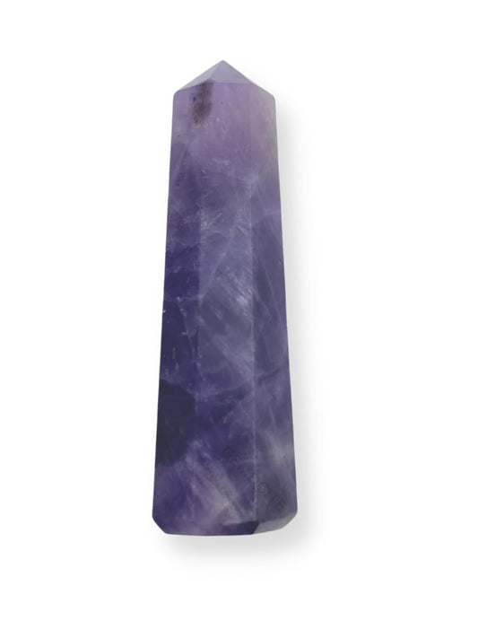 WholesaleGemShop 70 mm (3 Inch) Amethyst Gemstones Obelisk Tower Jumbo Facet Aura Rock Crystal Natural Polished Earth Wand Spirit