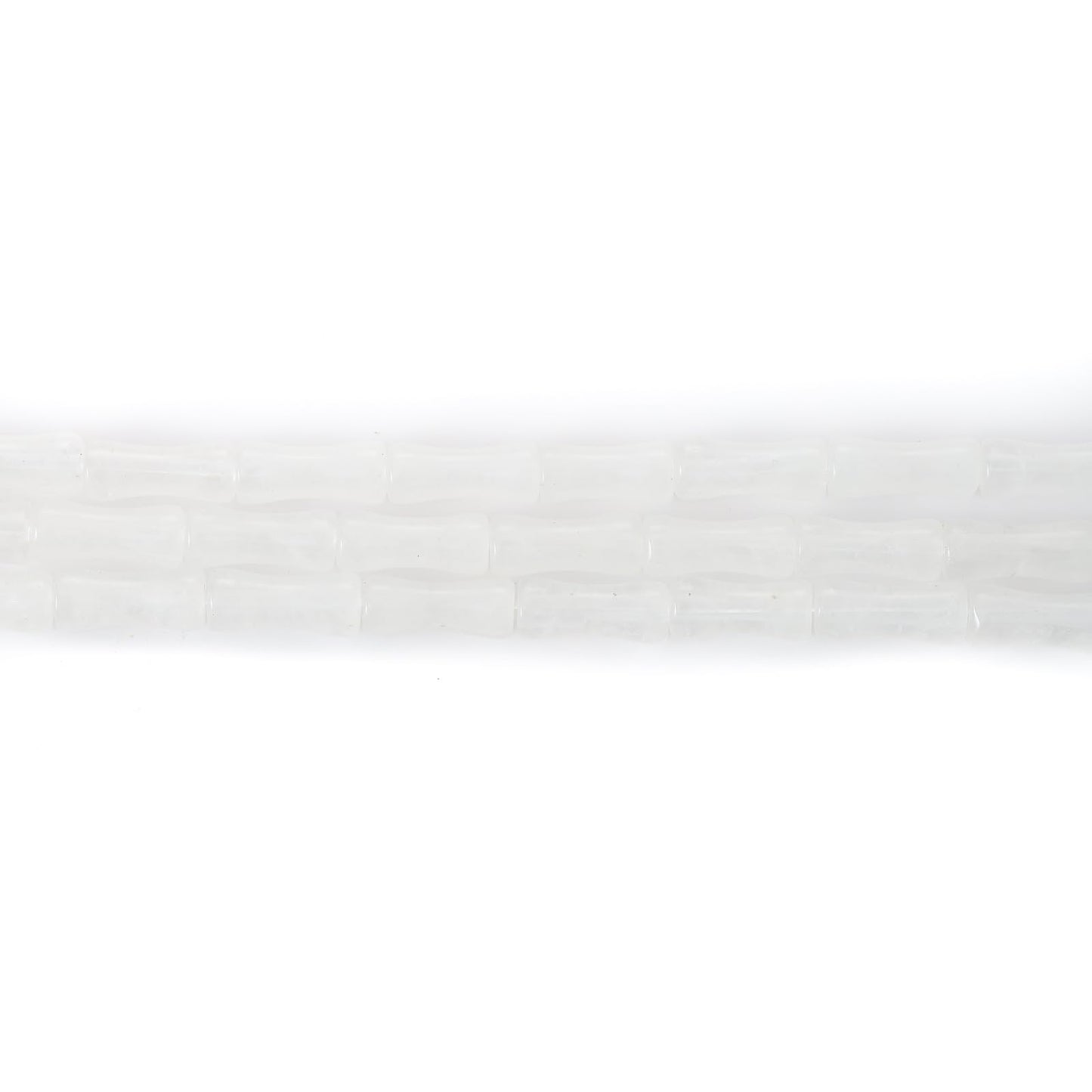 5x12mm Natural White Jade Stone Bamboo Shape Gem Healing Energy Loose Spacer Beads for DIY Necklace Bracelet Earring