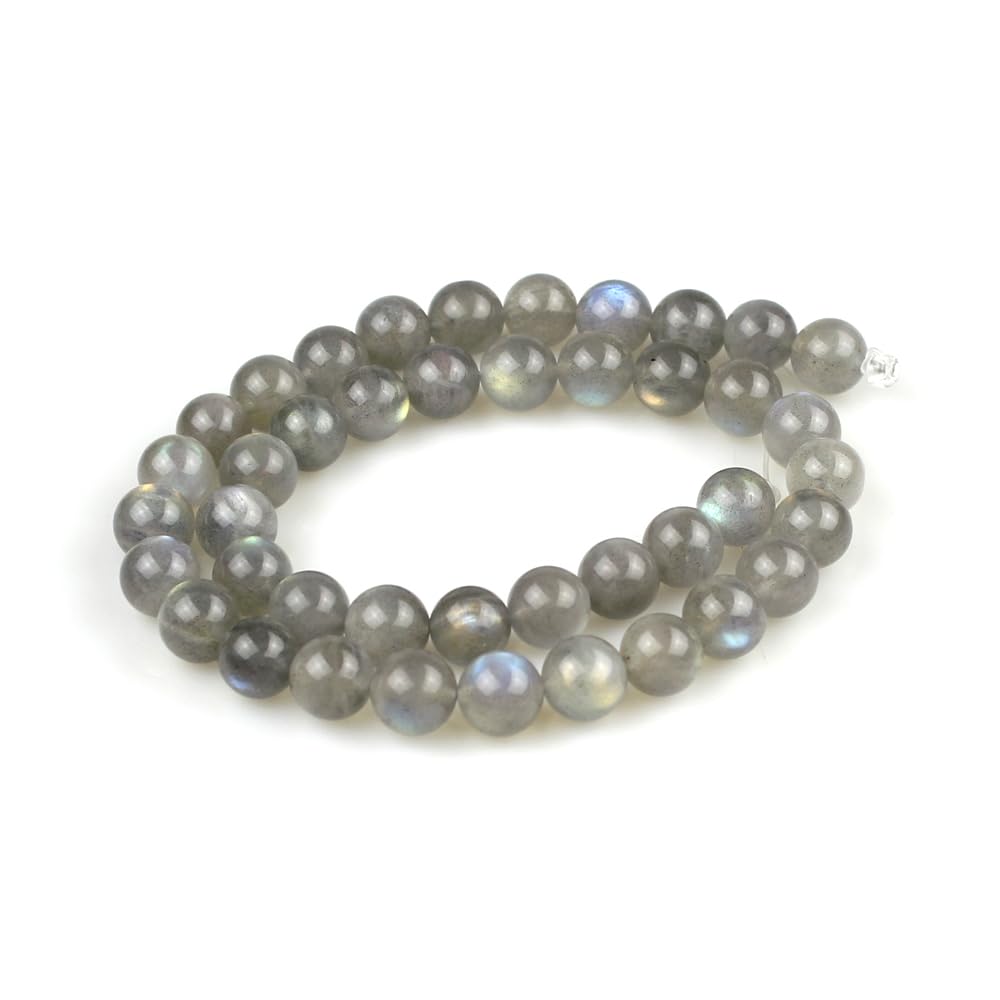 MJDCB Natural Round Stone Beads 4mm Labradorite Loose Gemstone Beads for Jewelry Making Bracelet Necklace 85pcs