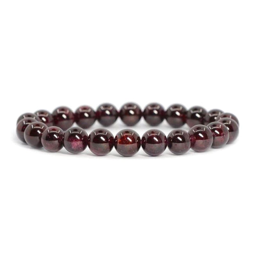 Adabele Real Natural Garnet Gemstone Beaded Bracelet 7 inch Stretch Chakra Healing Crystal Stone Jewelry Women Mom Gift (Unisex) GB8-8