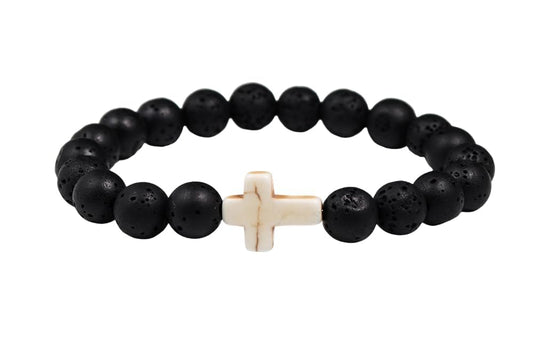 Inspirational Bracelets for Women Natural Stone Healing Relaxation Chakra Cross Bracelet Gifts for Christian Easter Graduation Birthday Christmas Mothers day Valentines Thanksgiving Appreciation Gifts