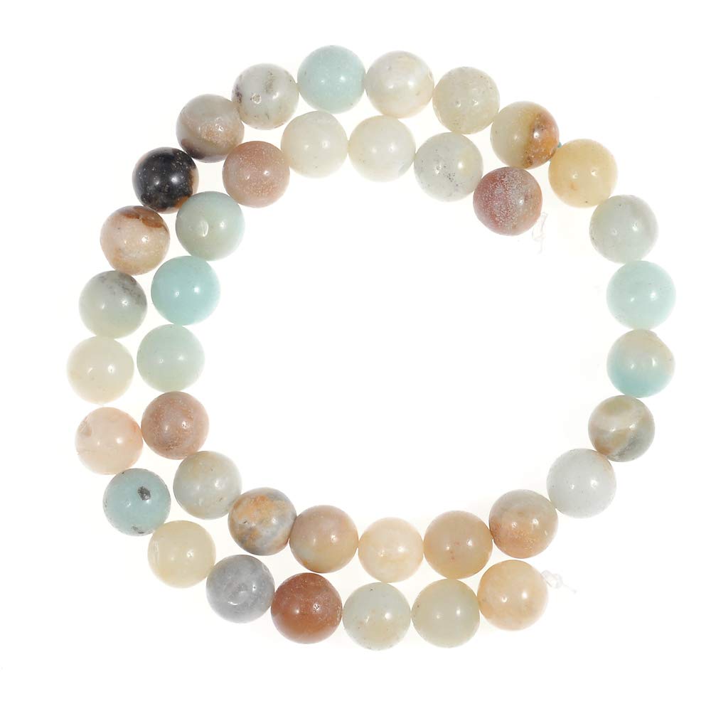 Natural Stone Beads 12mm Amazonite Gemstone Round Loose Beads Crystal Energy Stone Healing Power for Jewelry Making DIY,1 Strand 15"