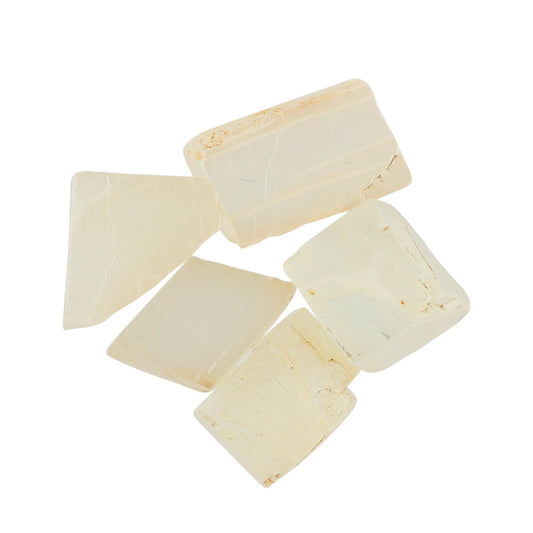 CRYSTALINES 5pcs, Wholesale Natural Raw White Moonstone Gemstone, Rough Stones Lot, Bulk Loose Supplies for Jewelry Making, DIY Crafts, Healing Crystals, June Birthstone, Gem Collection