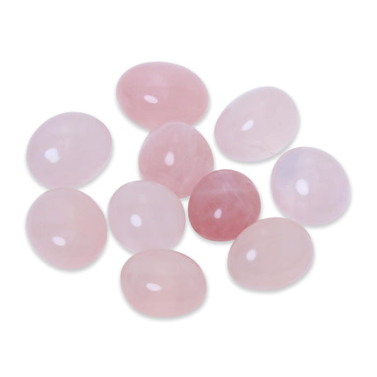 Namzi Brazilian Tumbled Polished Natural Rose Quartz Stones, Crystals and Healing Stones Quartz Bulk for Wicca, Reiki, Healing Energy, Chakra Stones, Witchcraft Supplies(10 Pcs)