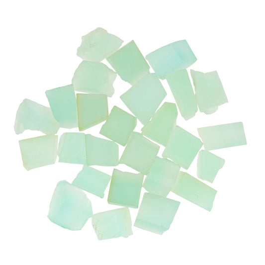 ColouredRocks 100 carats Aqua-Chalcedony Crystals, Raw Stones, Rough Gemstones, Jewelry Making Supply, Cabbing, Polishing, Cutting, DIY, Crafts (25-28pcs) (6-10mm)