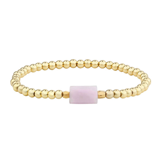KELITCH Women Silver Stretch Bracelets Turquoise Beaded Bracelet Agate Crystal Cuff Bracelets