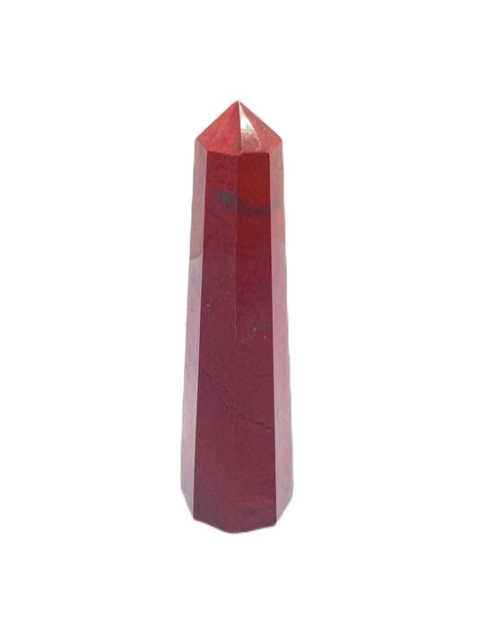 WholesaleGemShop 3 Inch (70 mm) Gemstones Red Jasper Obelisk Tower Jumbo Facet Aura Rock Crystal Natural Polished Earth Wand Spirit