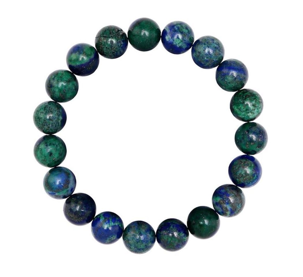 Adabele Real Natural Lapis Chrysocolla Bracelet 8.5 inch Stretch Gemstone Beaded Bracelet Chakra Healing Crystal Stone Jewelry Women Mom Gift (Unisex) GB8-D21