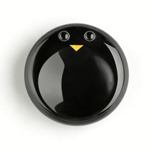 ZHIYUXI Black Obsidian Crystal Emotional Support Worry Stones for Anxiety Stress Relief Gifts Anxiety Relief Items Encouragement Gifts for Women Smile Worry Stones Inspirational Gifts for Men