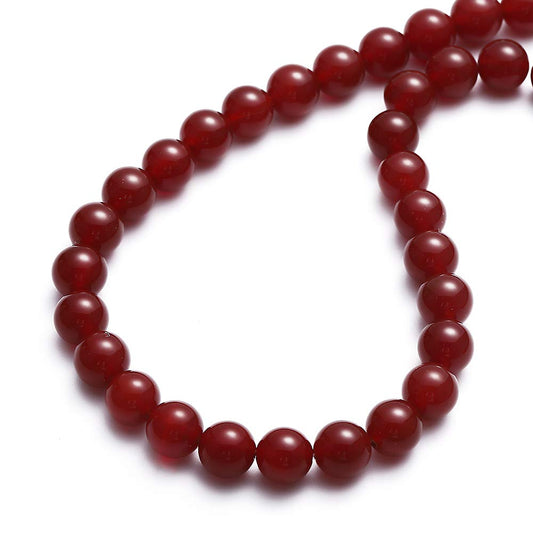 BEADIA Natural Red Agate Stone Round Loose Semi Gemstone Beads for Jewelry Making 4MM 89PCS