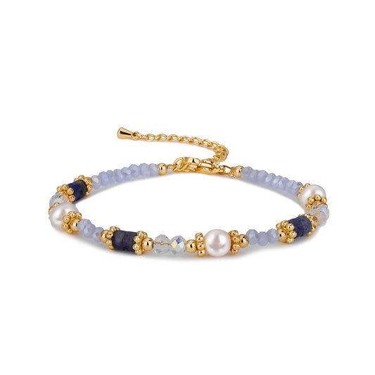 Bracelets for Women Dainty Gold Boho Beaded Bracelets Gifts for Women Mom Lover Friends Colorful Stone Pearl Jewelry Bracelet Trendy Fashion